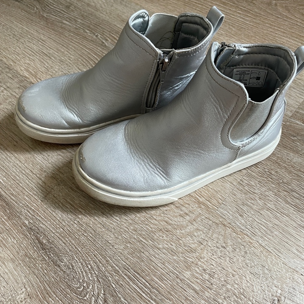 Lands' End Kids Silver Ankle Boots